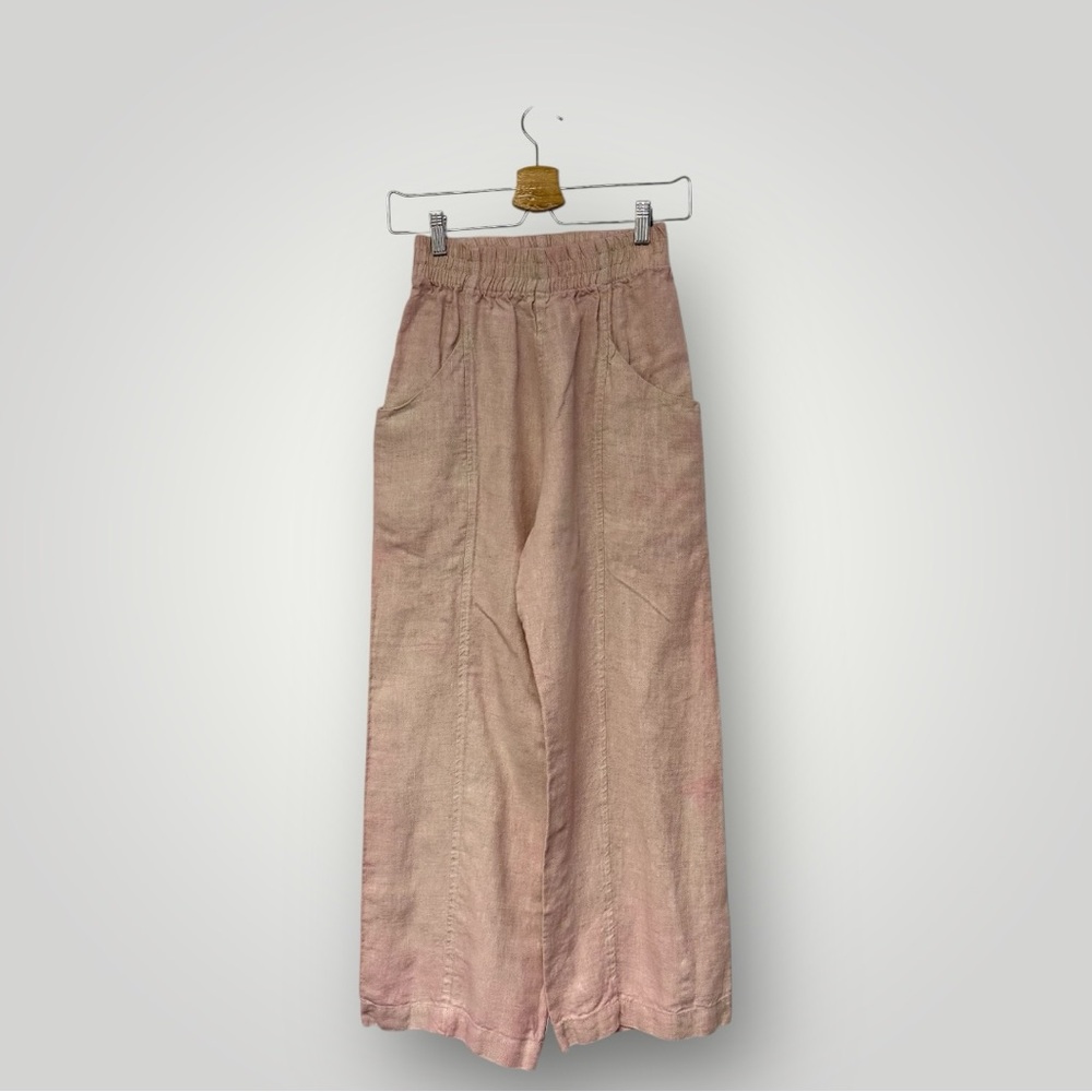 Elizabeth Suzann Clyde Culottes Wide Leg‎  in Flax Midweight Linen Sz XS